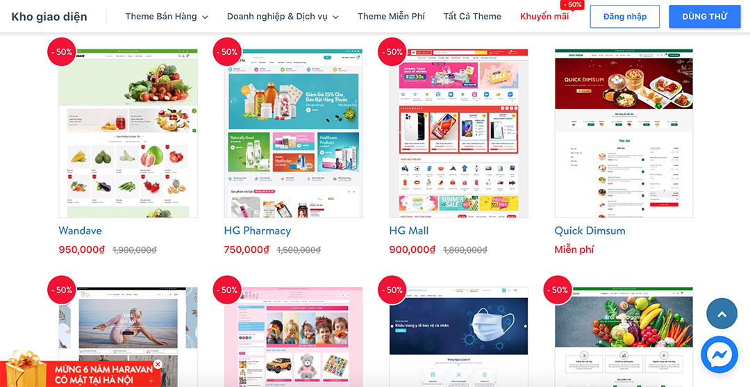 Kho giao diện - Haravan Themes