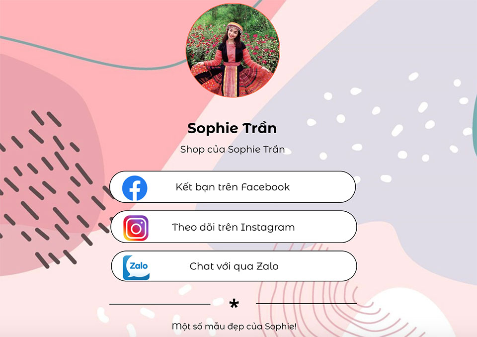 Mobile Page - Tạo Bio Link