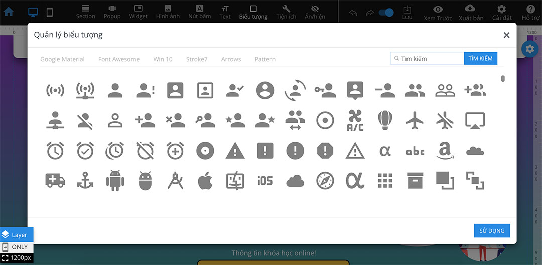 Quản lý biểu tượng