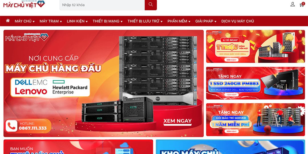 Máy Chủ Việt sau khi được triển khai tối ưu SEO Onpage & UI/UX, Content